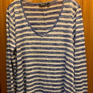 Blue and white sweater